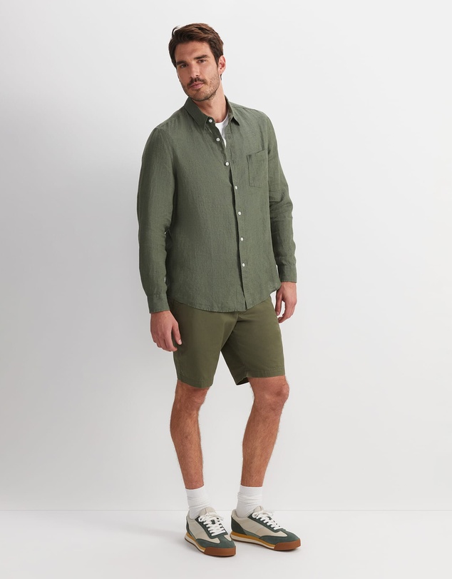 Sportscraft - Linen Long Sleeve Delave Shirt