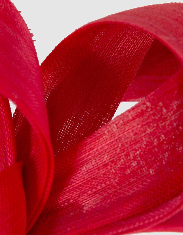 Fillies Collection - Red Abaca Loops Racing Fascinator