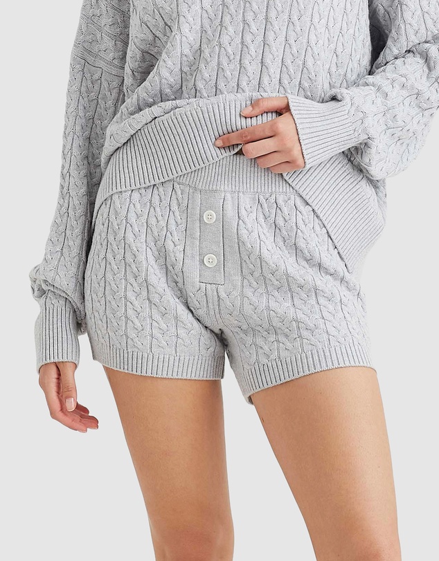 Papinelle - Cosy Cable Cotton Cashmere Short