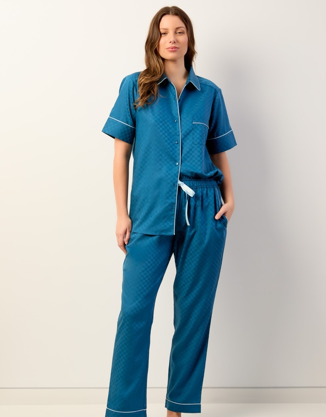 Wanderluxe Sleepwear - The Azure Pyjama Set Short