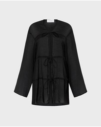 BONDI BORN - Cremona Tie-Front Mini Coverup