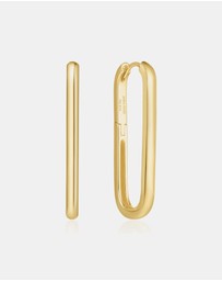 Ania Haie - Gold Tube Oversized U Hoop Earrings