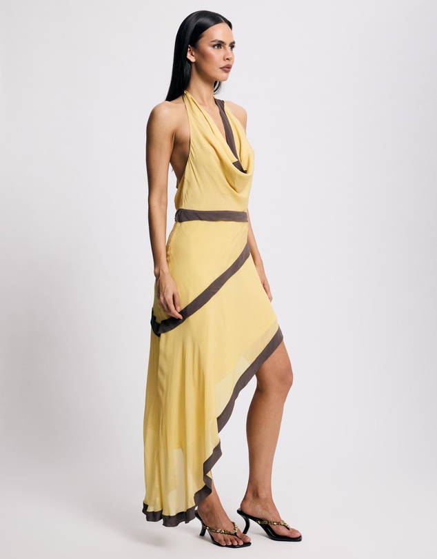 Lover - Solana Contrast Halter Midi Dress