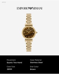 Emporio Armani - Gold Tone Analogue Watch