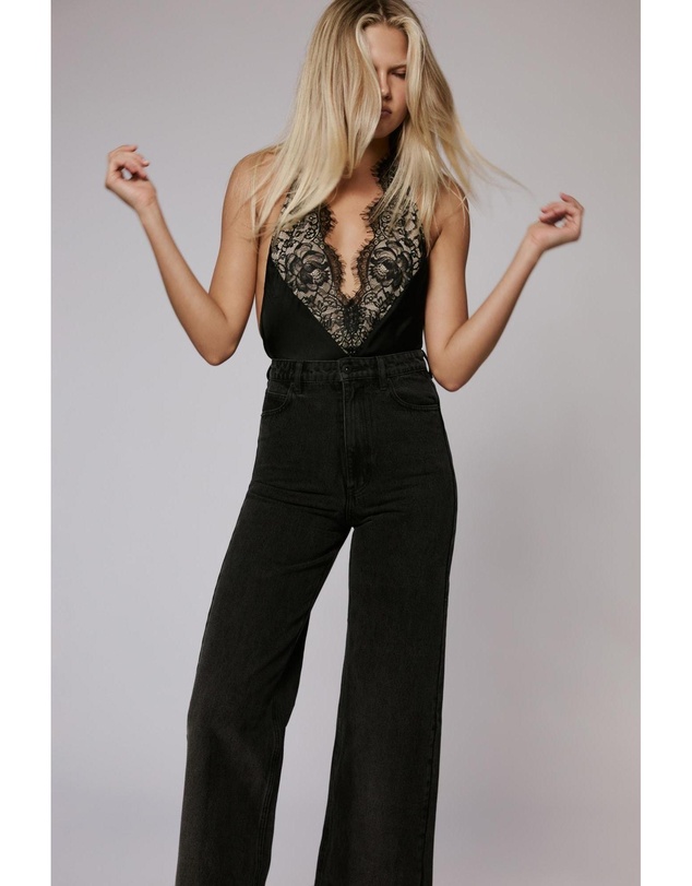 Bardot - Elviria Halter Satin Bodysuit