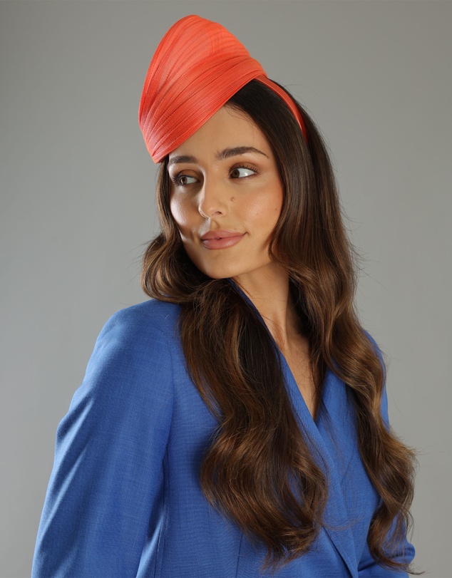 Morgan & Taylor - Blaze Beret Fascinator in Orange
