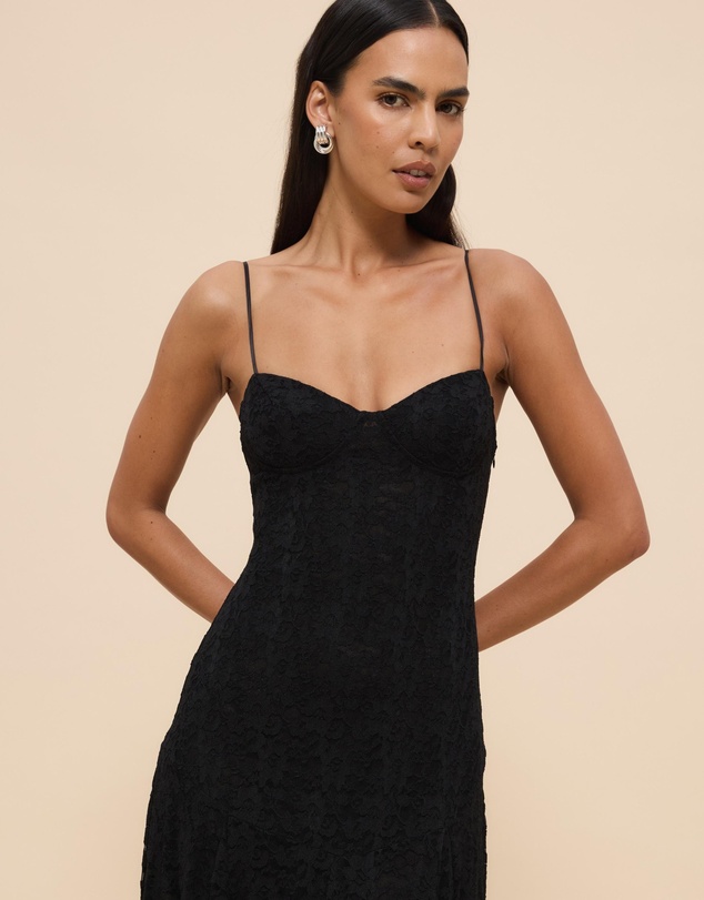 Revibe - Repaired CHANCERY Zara Lace Maxi Dress - AU 8