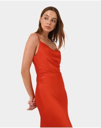 Forcast - Mae Side Ruched Satin Dress