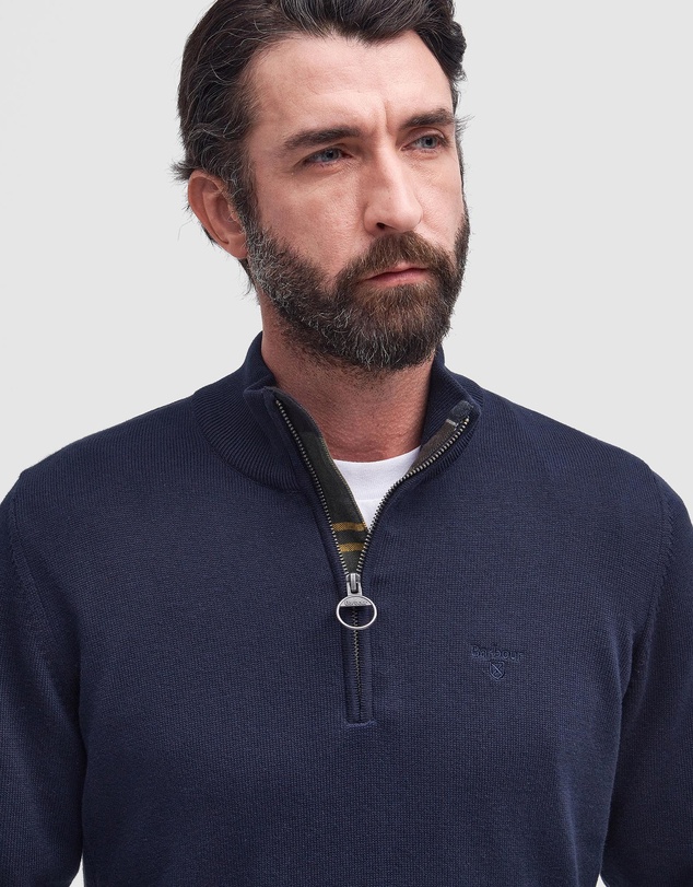 Barbour - Cotton Half Zip Knitted Jumper