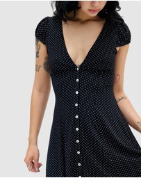 BDG By Urban Outfitters - BDG Kiki Polka Dot Tea Dress