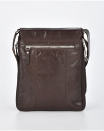 Cobb & Co - Notting Jr. Leather RFID Expandable Satchel