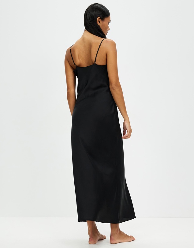 Gingerlilly - Ilona Silky Satin Long Chemise