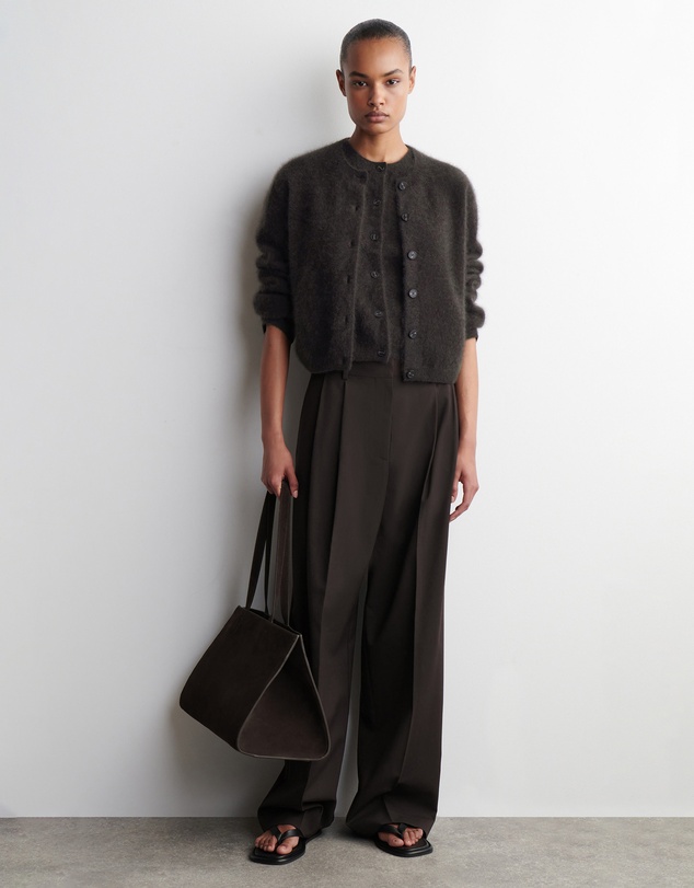 COS - Brushed-Cashmere Crew-Neck Cardigan