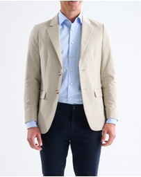 3 Wise Men - 3 Wise Men Huxton Cotton Blazer - Stone
