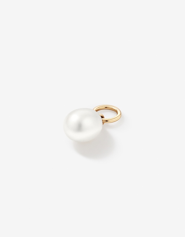 Michael Hill - Oval Cultured Freshwater Pearl Single Earring Charm in 10kt Yellow Gold