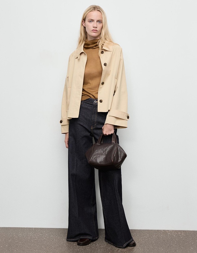 M.N.G - Short Oversized Trench Coat With Epaulettes