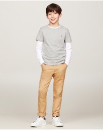 Tommy Hilfiger - Basic Crew Neck Short Sleeve Knit Tee - Teens