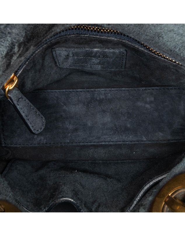 Dior - Pre-Loved Mini Denim Cannage Studded Supple Lady Dior