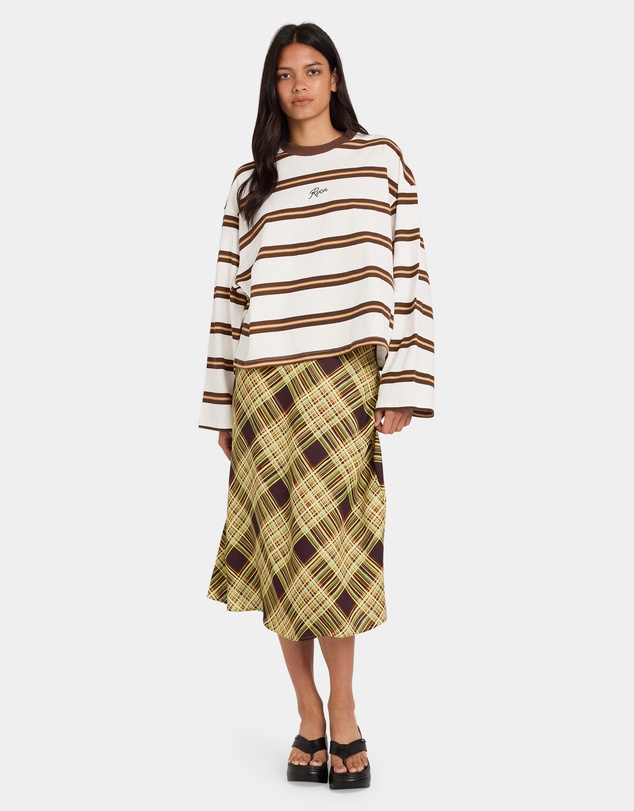RVCA - Womens Berkley Long Sleeve Stripe T-Shirt