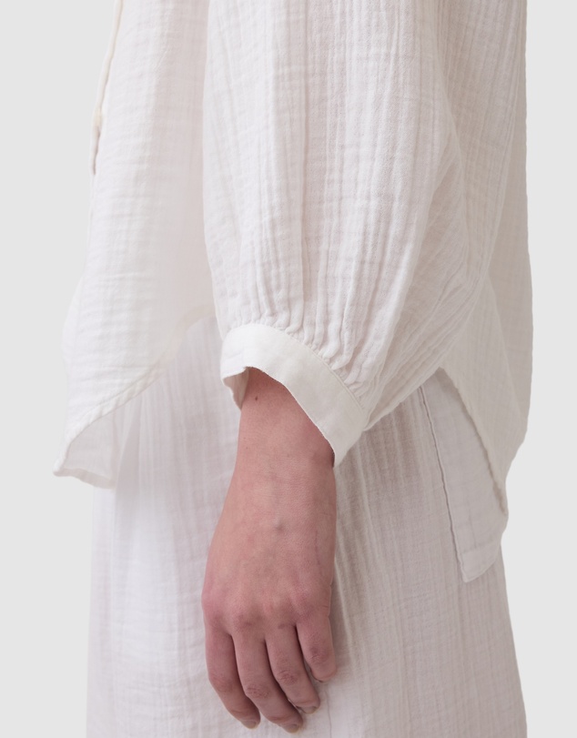 GAP - Cotton Gauze Oversized Collarless Shirt