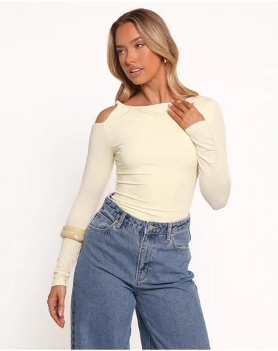 Petal & Pup - Darma Long Sleeve Top - Pale Yellow