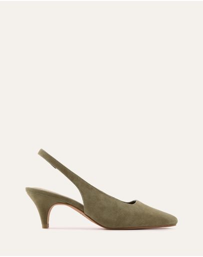 OLIVE SUEDE