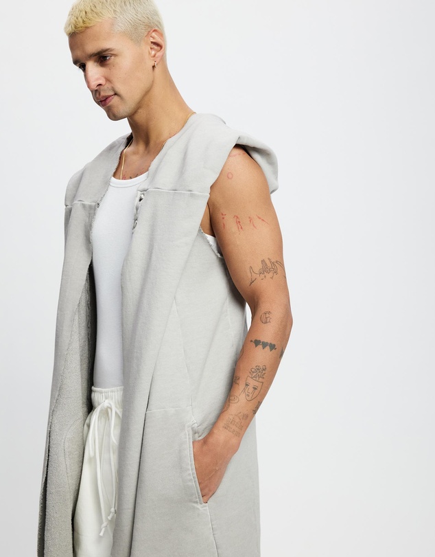 Surrounded By Ghosts - The Mercury French Terry Hooded Sleeveless Cardigan