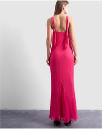 TOPSHOP - Knot Neck Deep Cowl Occasion Dress