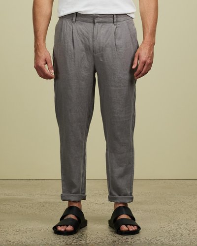Linen Pleated Pants