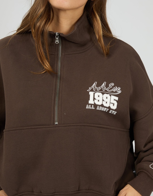 All About Eve - Eve Team 1/4 Zip Brown