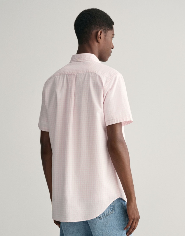 Gant - Regular Fit Classic Gingham Poplin Short Sleeve Shirt