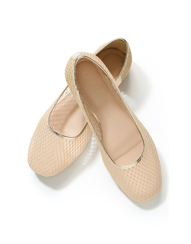 City Chic - WIDE FIT Indi Mesh Ballet Flat