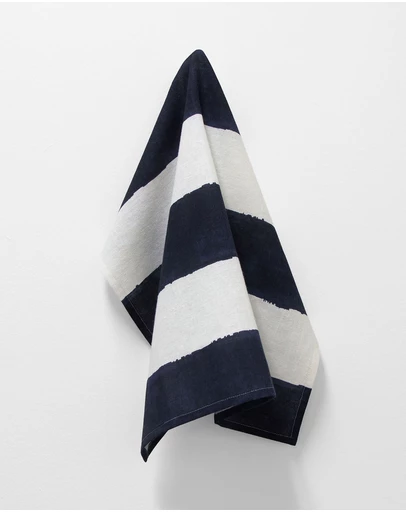 Aura Home - Riviera Stripe Cotton Linen Napkins - Set of 4