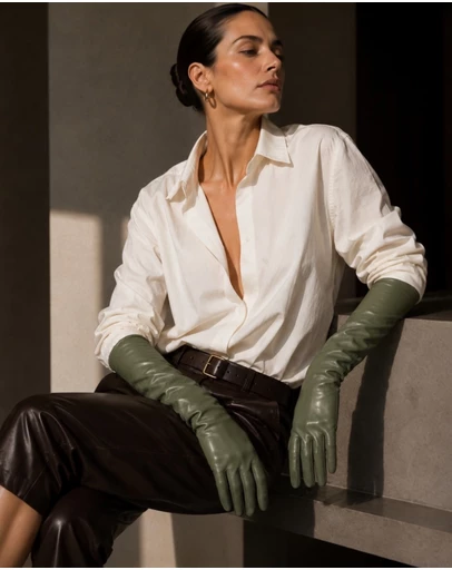 High Heel Jungle - Milana Opera-Length Leather Gloves