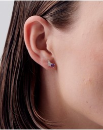 Karen Walker - Rock Garden Studs with Amethyst
