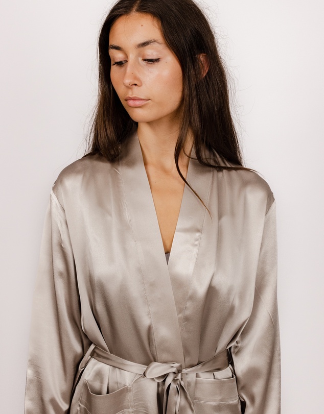 SILK MAGNOLIA - Silk Robe Dressing Gown