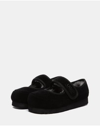 EVERAU - Australian Shepherd Ugg Millie Kids Cow Suede Upper Loafer Oxfords Flats