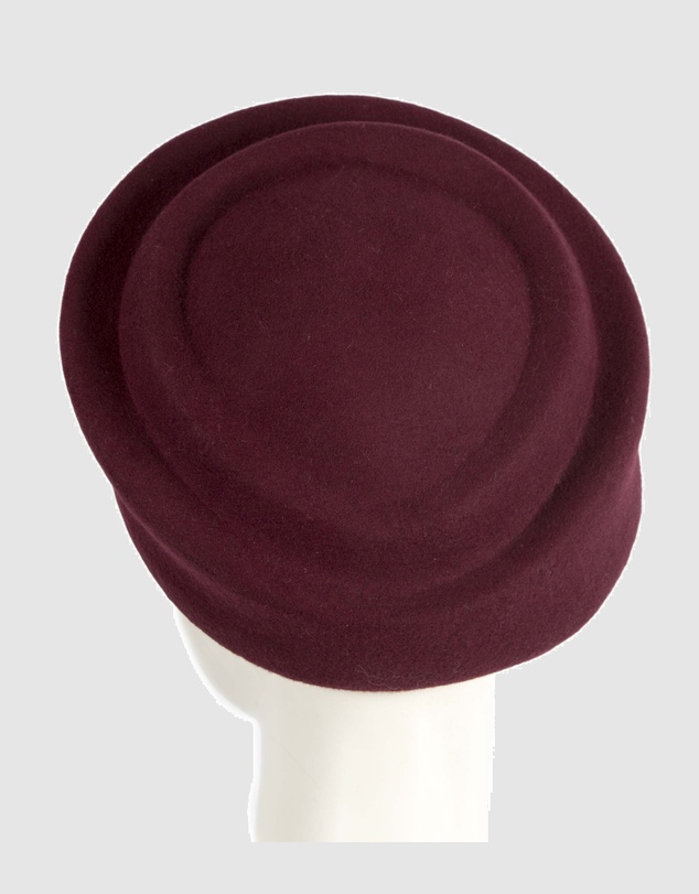 Max Alexander - Felt Wine Pillbox Hat