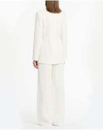 Carla Zampatti - Ivory Starlight Twill Double Breasted Blazer