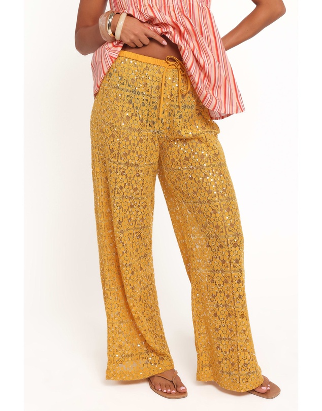 Petal & Pup - Jacinta Sequin Lace Pant - Mango