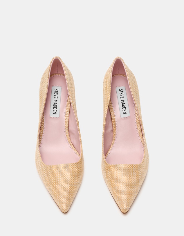 Steve Madden - Brynnn Light Natural Raffia Heels