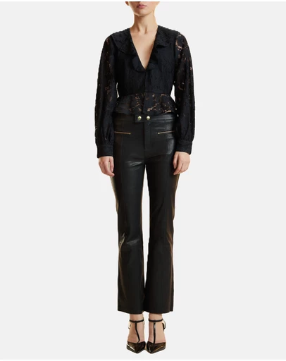 Cynthia Rowley - V Neck Lace Blouse