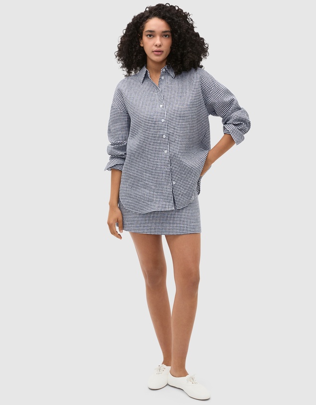 Seed Heritage - Linen Gingham Oversized Shirt