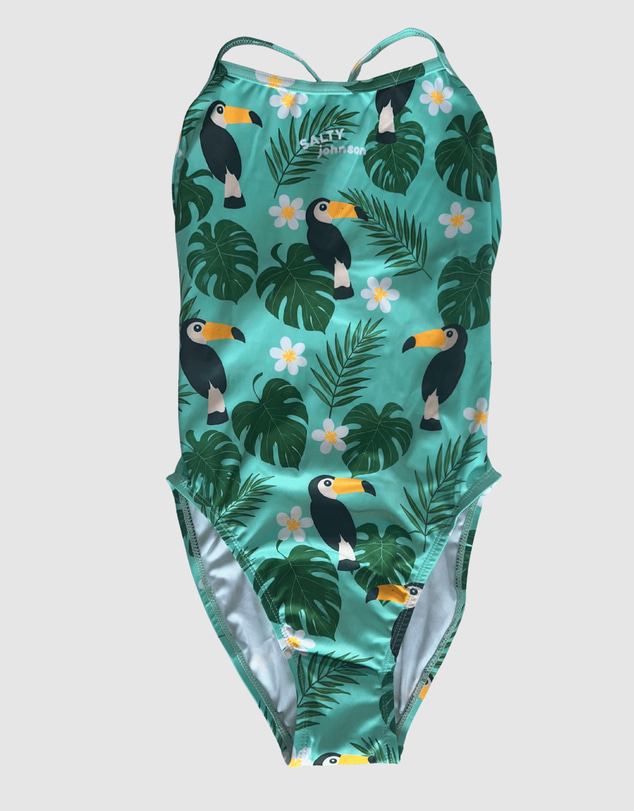 Salty Johnson - Toucan Tango Thin Strap One Piece