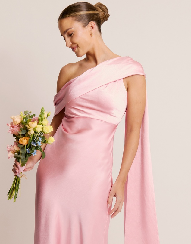 Six Stories - Drape One Shoulder Bridesmaid Dress