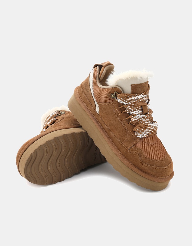 AusWooli Ugg Boots - Hamilton Sheepskin Wool Urban Chic Lace Sneakers
