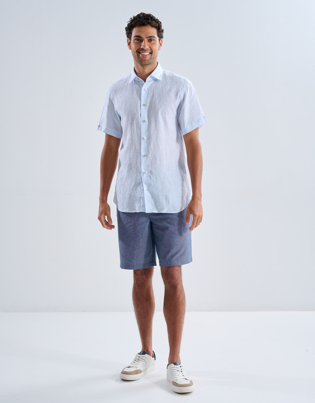 3 Wise Men - 3 Wise Men Seabreeze Linen Short Sleeve Shirt
