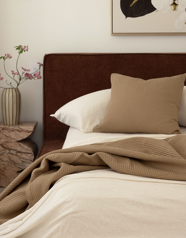 Bambury - Milo Waffle Square Cushion