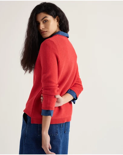 Seasalt - Seasalt Cornwall Red Makers Cotton Jumper