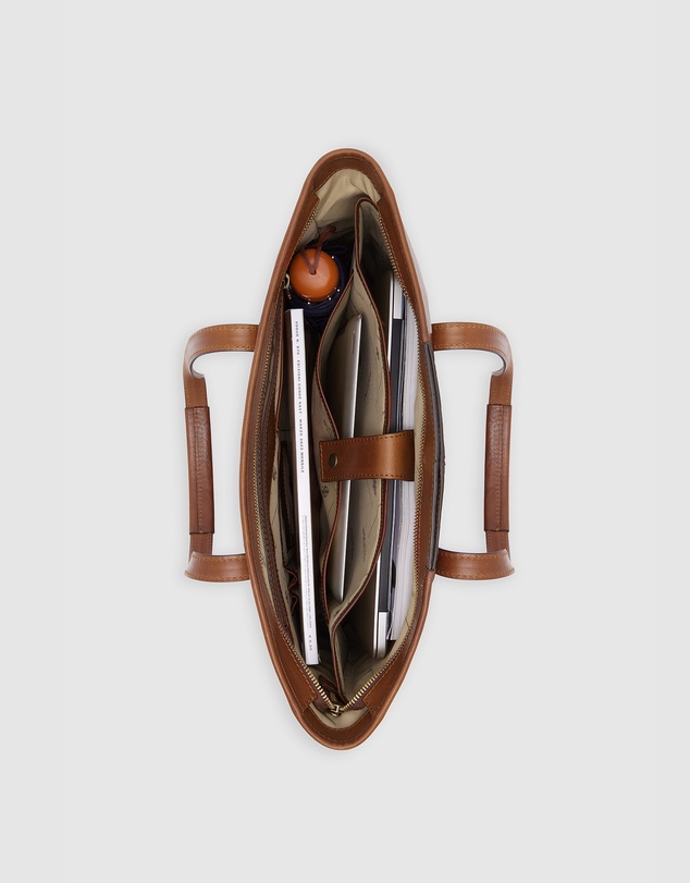Florence - The Beatrice Matt Brown Leather Tote Work Bag